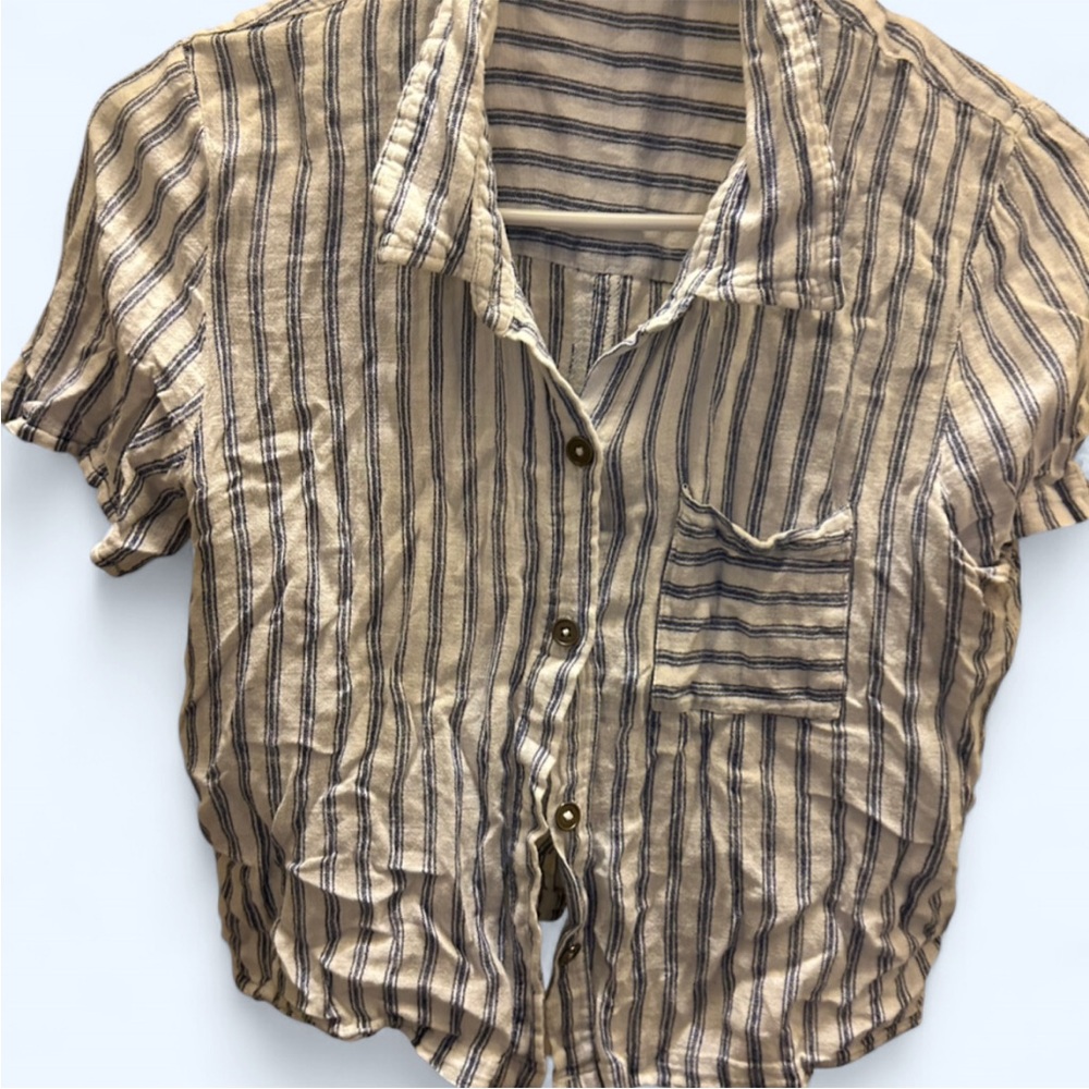 Striped Button-Up Shirt